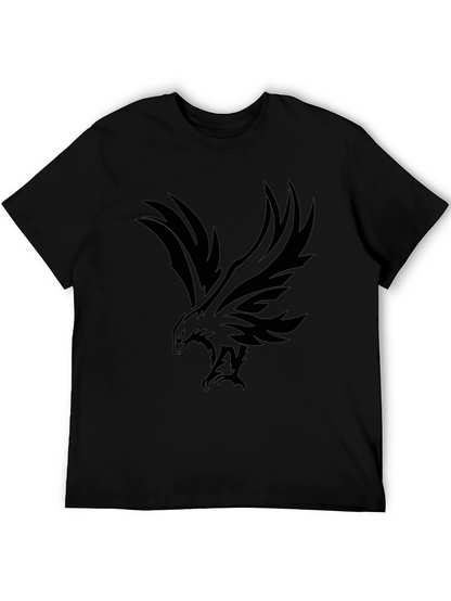 Mens Black Eagle Graphic T-Shirt