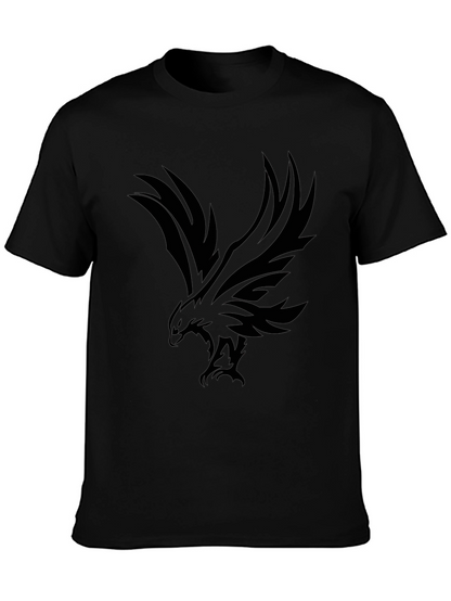 Mens Black Eagle Graphic T-Shirt