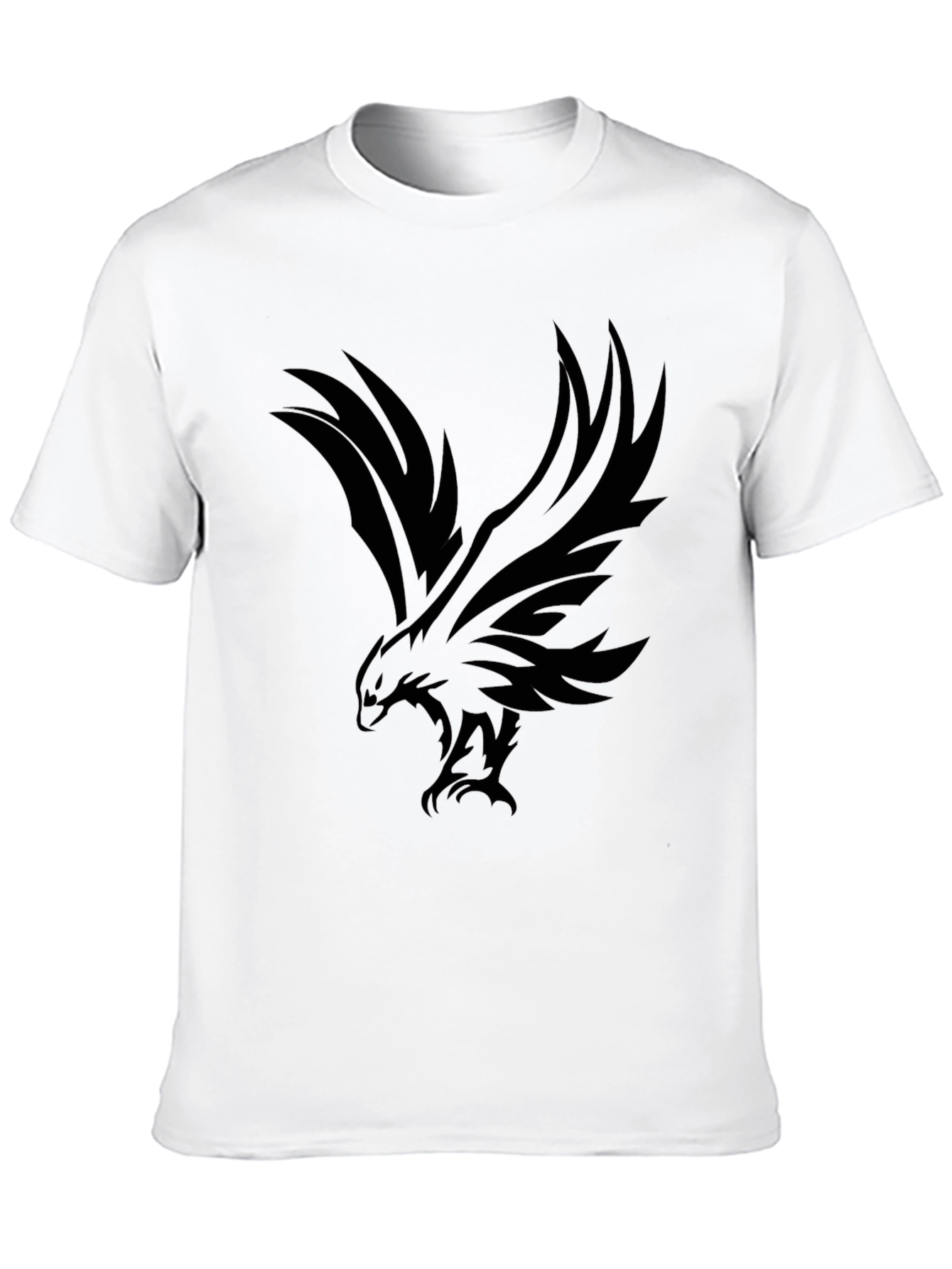 Mens Black Eagle Graphic T-Shirt