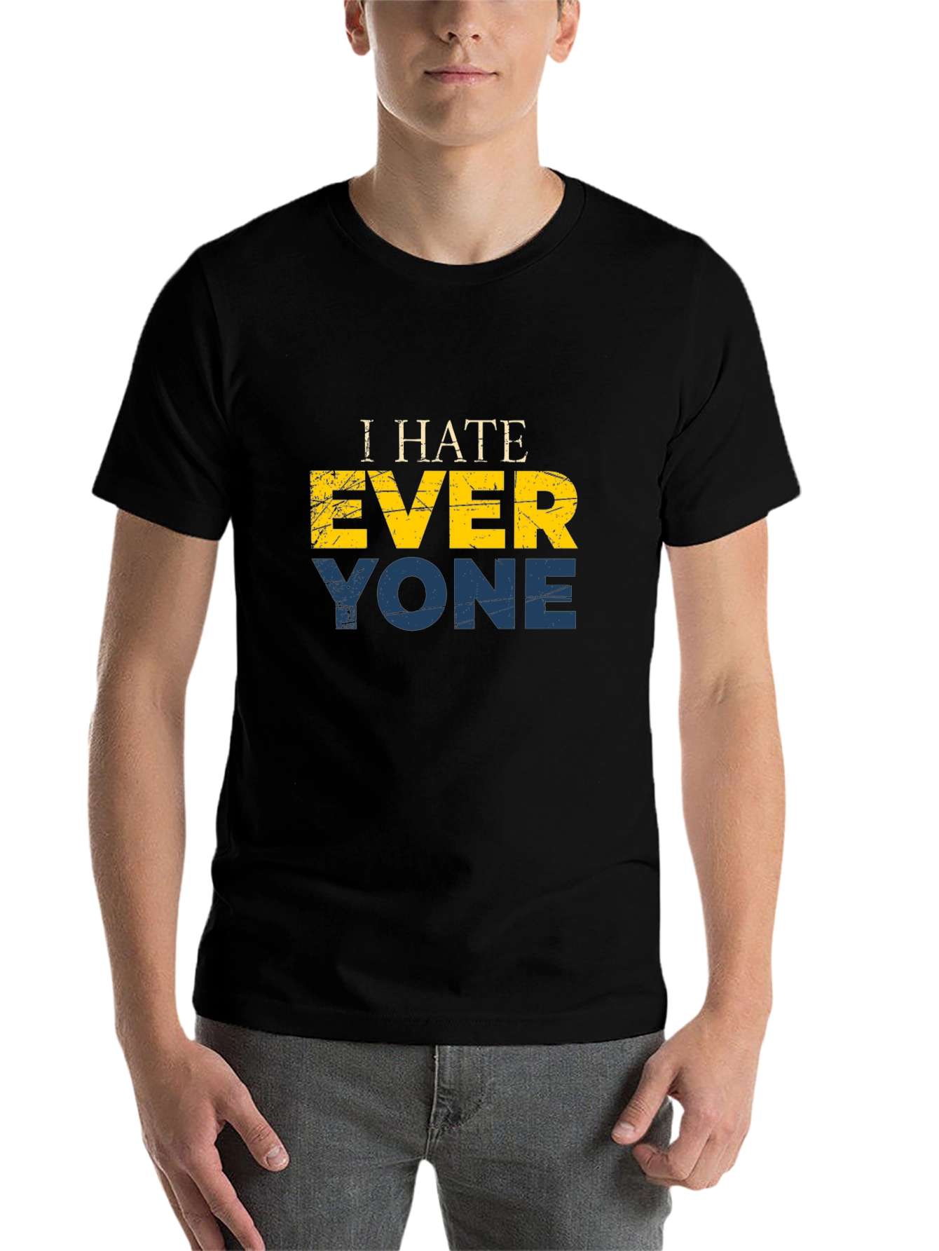I Hate Everyone Graphic T-Shirt - Black