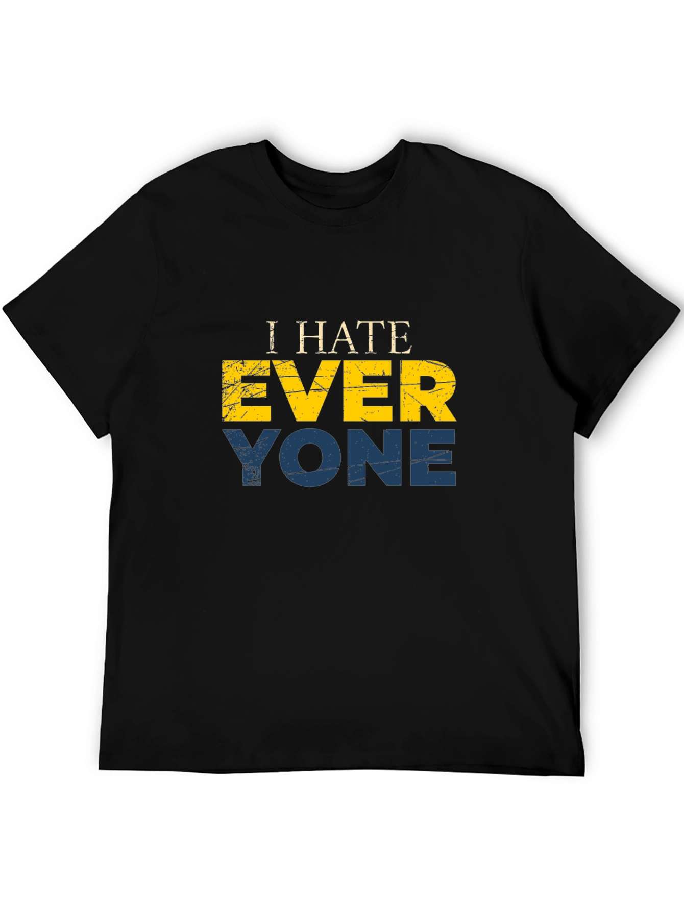I Hate Everyone Graphic T-Shirt - Black