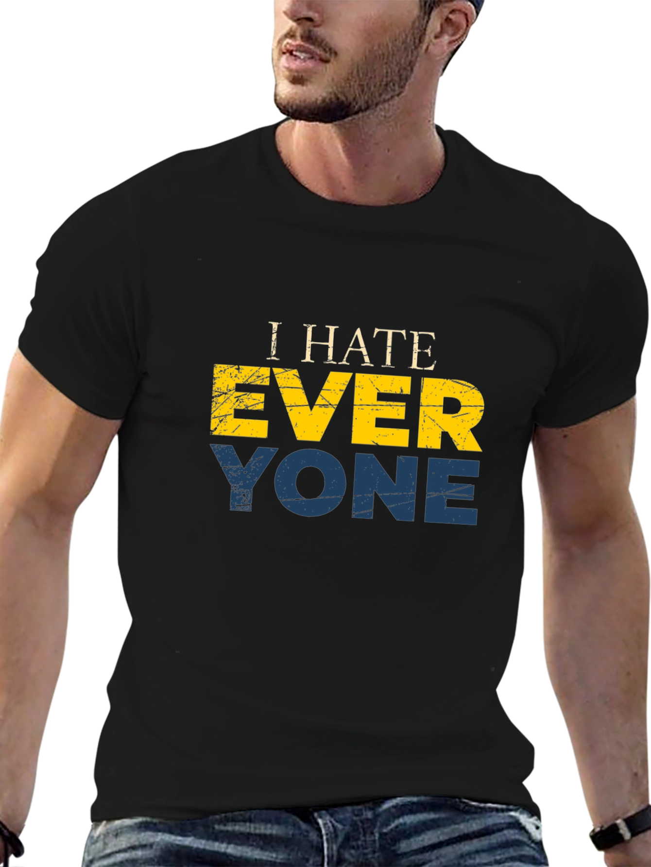 I Hate Everyone Graphic T-Shirt - Black