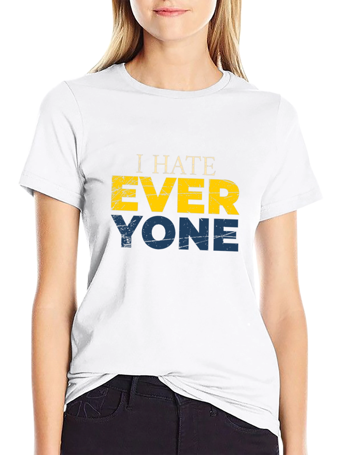 I Hate Everyone Graphic T-Shirt - Black