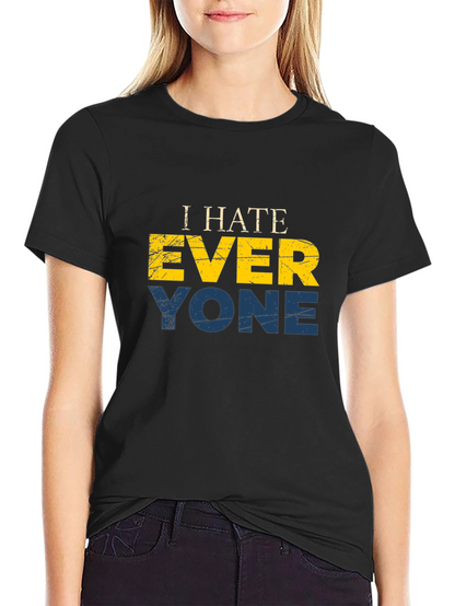 I Hate Everyone Graphic T-Shirt - Black