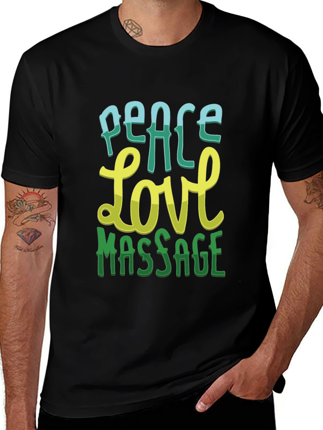 Peace Love Massage Graphic T-Shirt