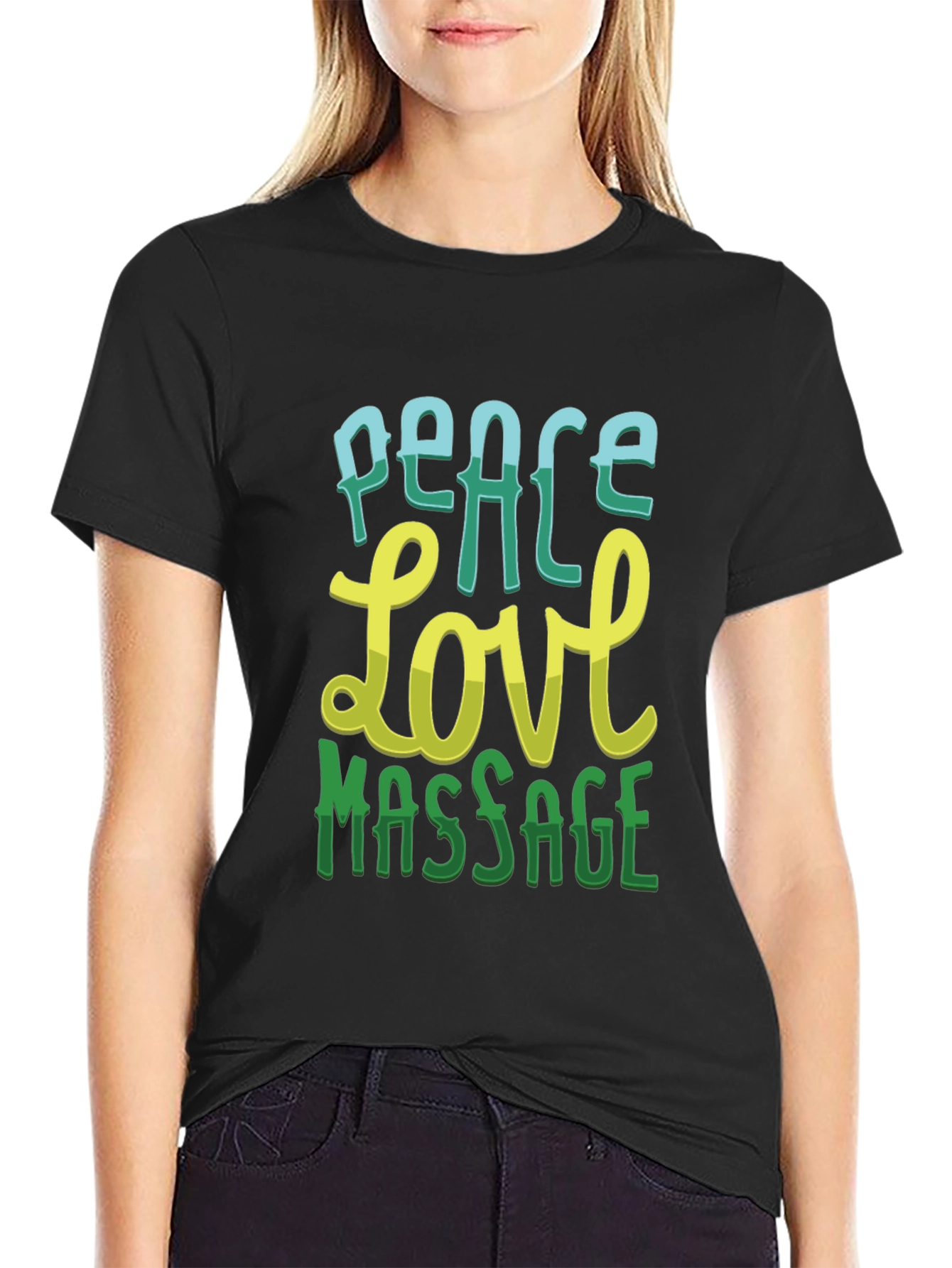 Peace Love Massage Graphic T-Shirt