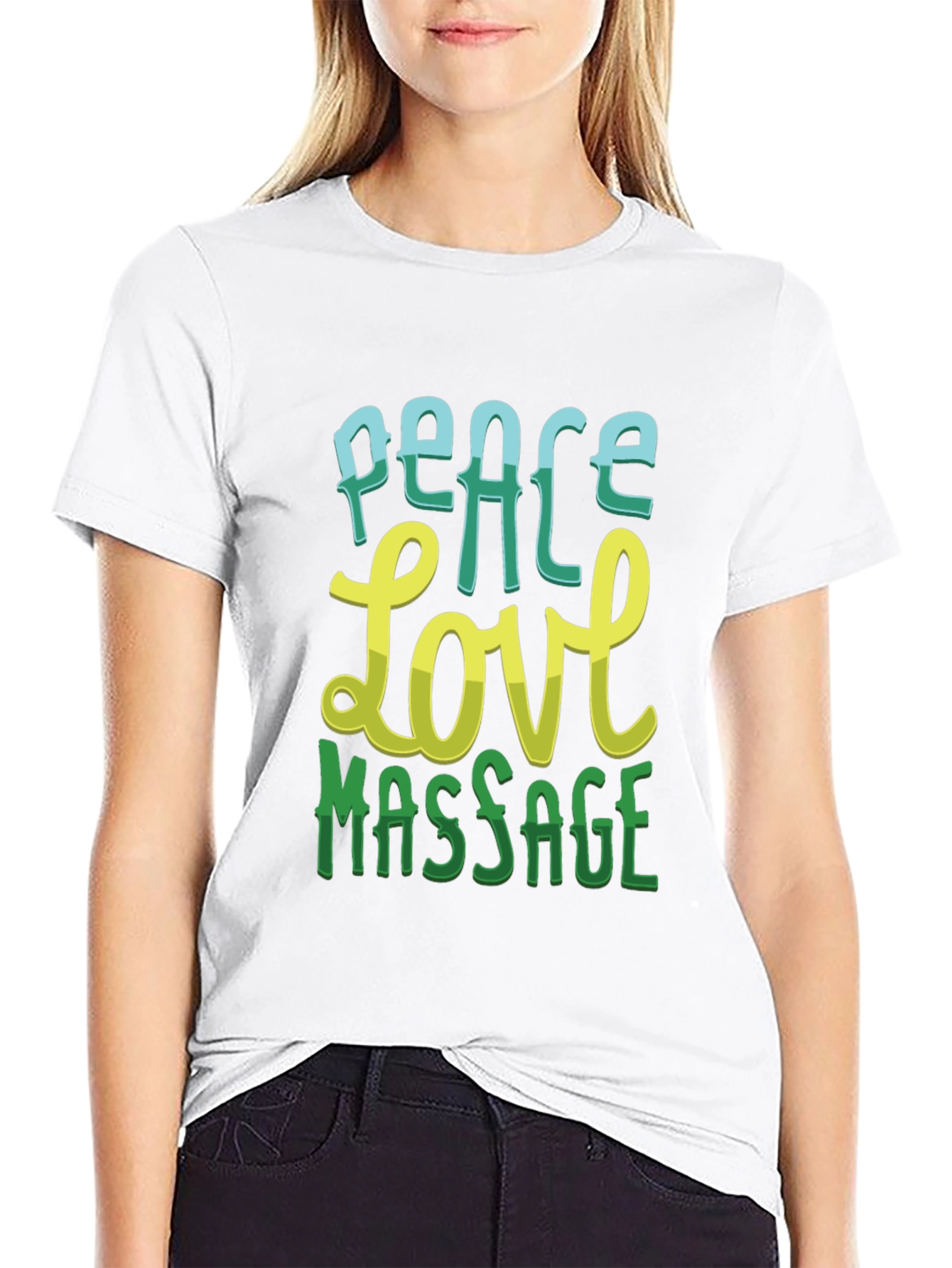Peace Love Massage Graphic T-Shirt