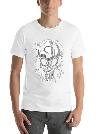 Soccer Skull Graphic Tee - Black Short Sleeve