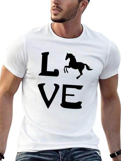 Horse Love Black T-Shirt - Equestrian Style
