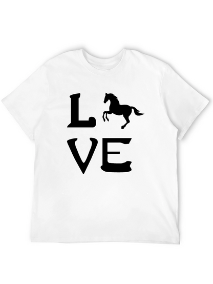 Horse Love Black T-Shirt - Equestrian Style
