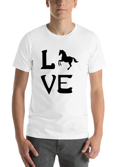 Horse Love Black T-Shirt - Equestrian Style