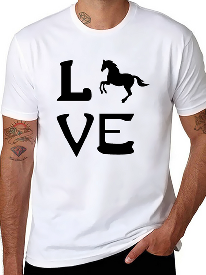 Horse Love Black T-Shirt - Equestrian Style