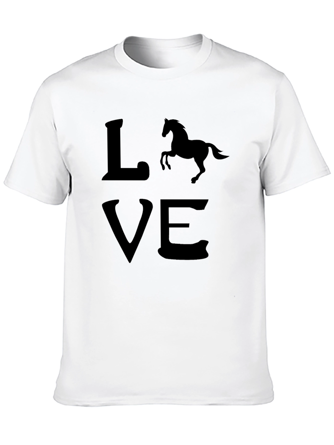 Horse Love Black T-Shirt - Equestrian Style