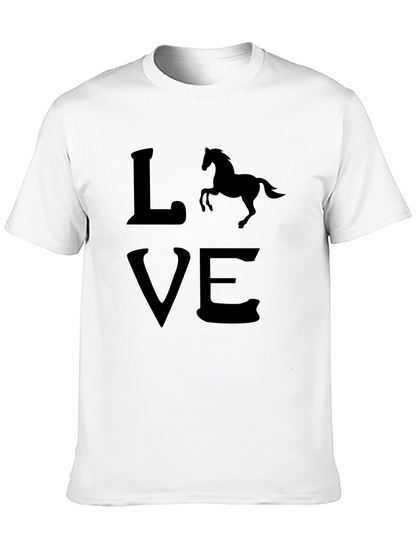 Horse Love Black T-Shirt - Equestrian Style