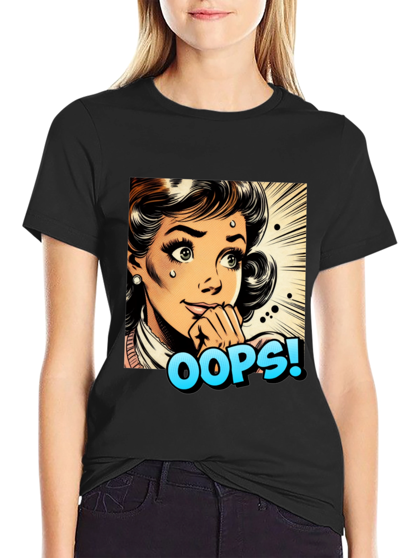 Retro Oops! Pop Art Graphic Tee