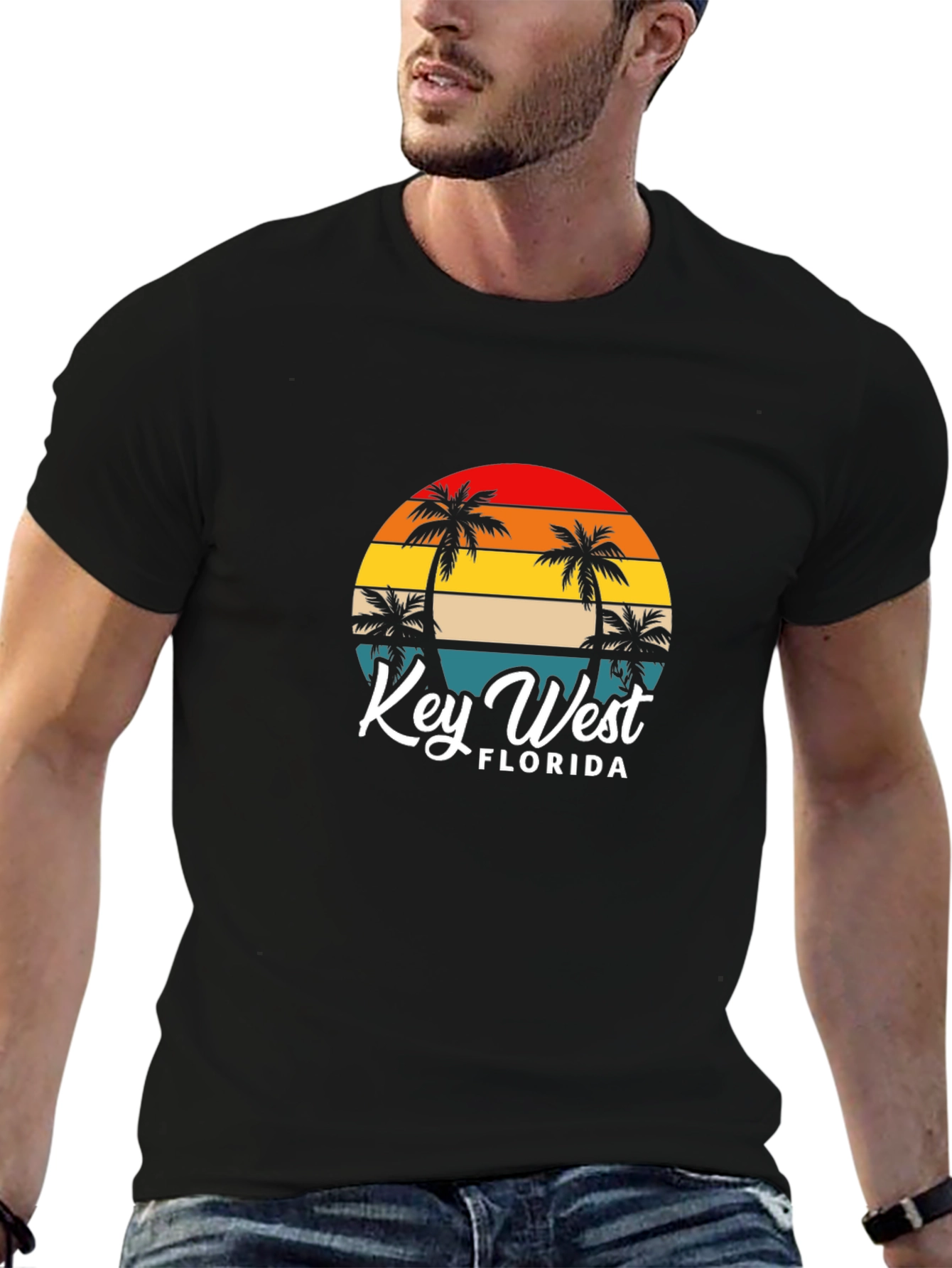 Key West Florida Palm Tree Graphic Tee