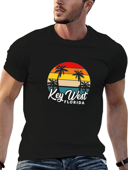 Key West Florida Palm Tree Graphic Tee