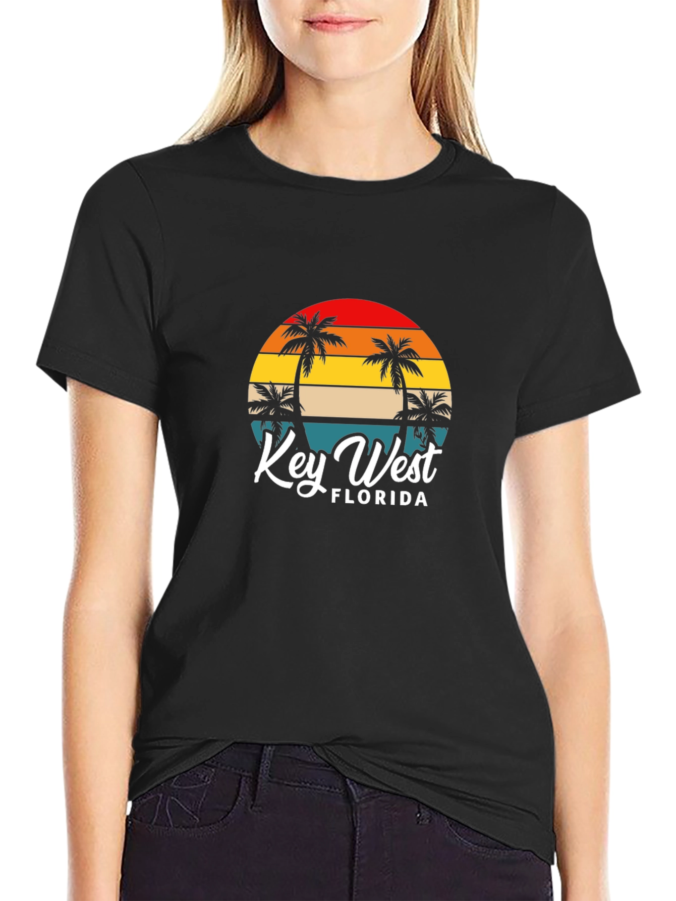 Key West Florida Palm Tree Graphic Tee