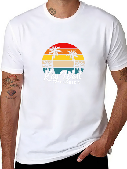 Key West Florida Palm Tree Graphic Tee