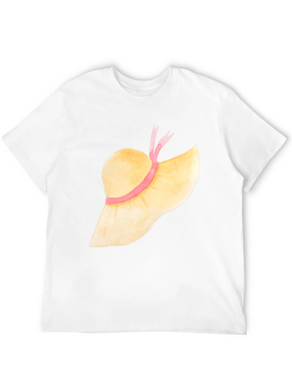 Sun Hat Graphic Tee - Stylish Summer T-Shirt