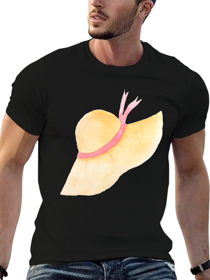 Sun Hat Graphic Tee - Stylish Summer T-Shirt
