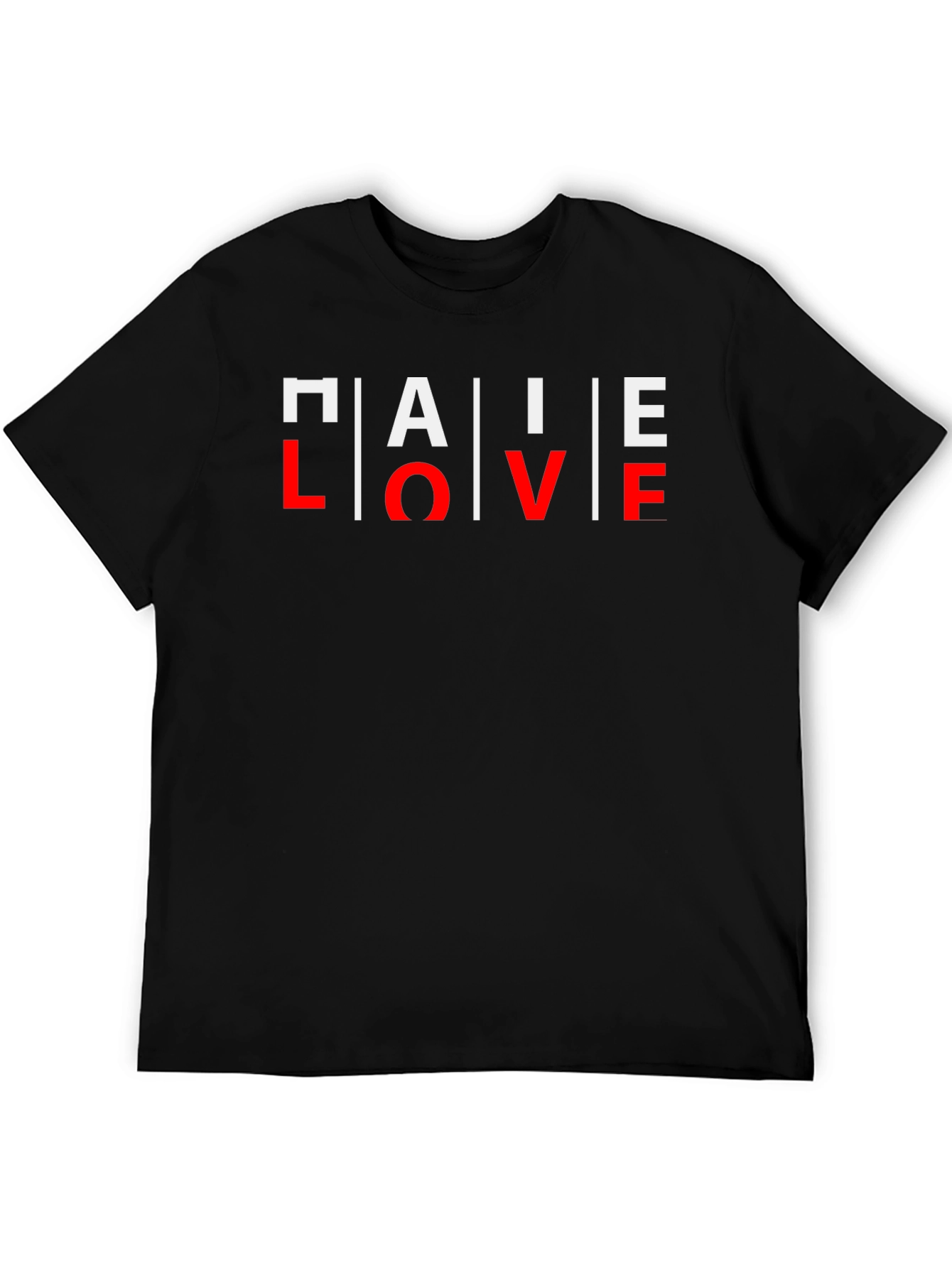 PALE LOVE Graphic Print Mens Black T-Shirt
