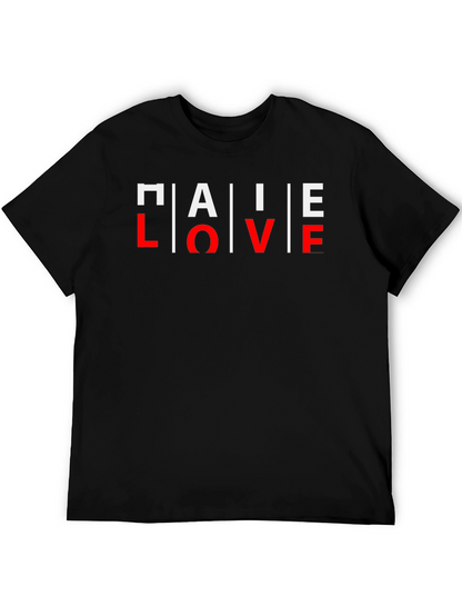 PALE LOVE Graphic Print Mens Black T-Shirt