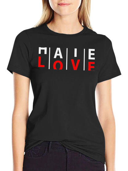 PALE LOVE Graphic Print Mens Black T-Shirt