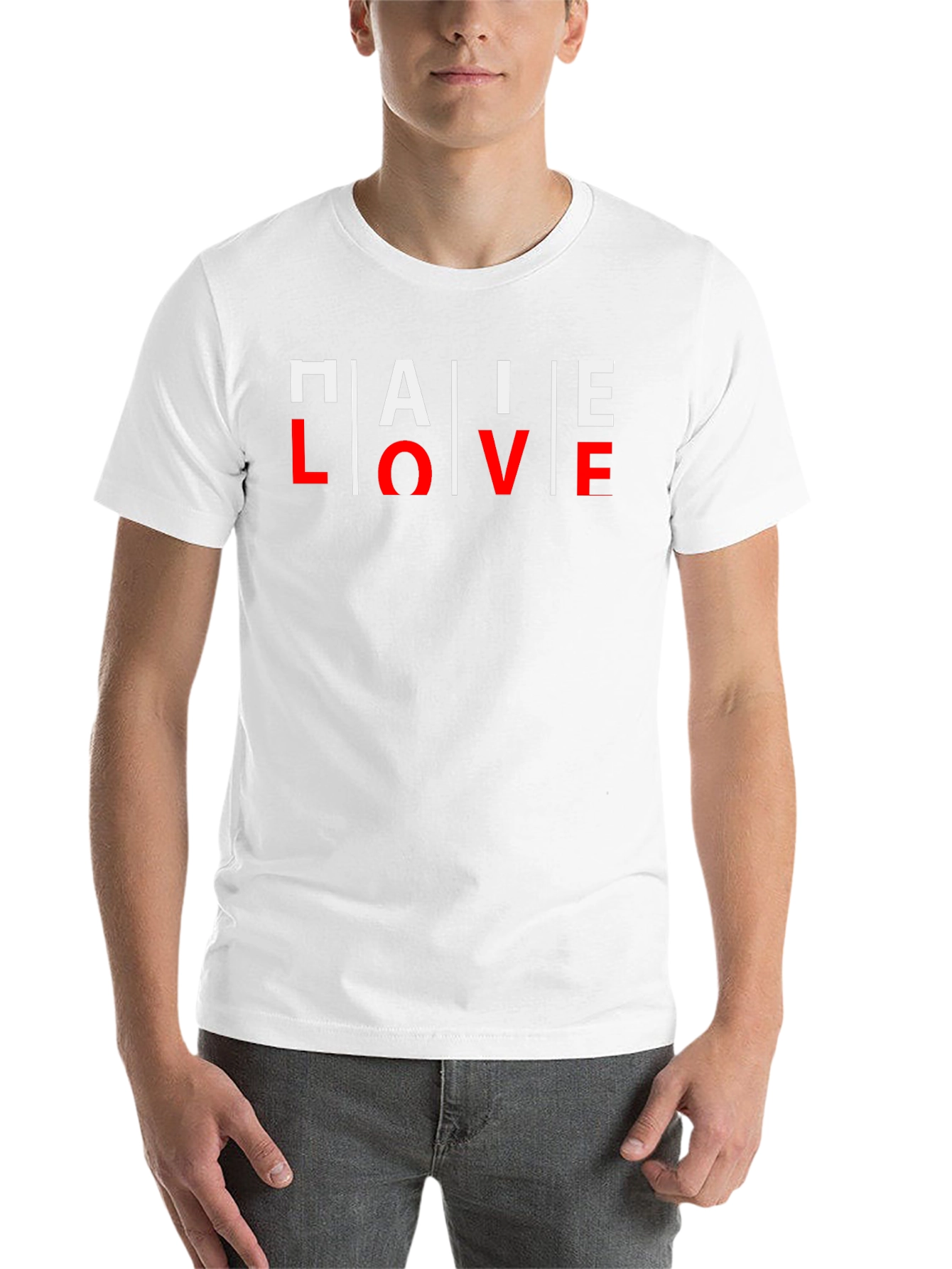 PALE LOVE Graphic Print Mens Black T-Shirt