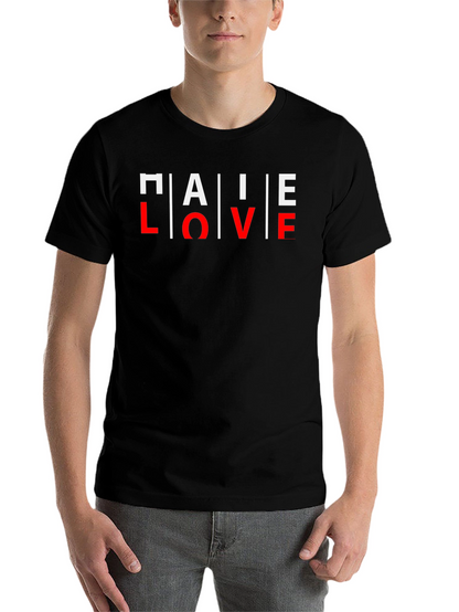 PALE LOVE Graphic Print Mens Black T-Shirt