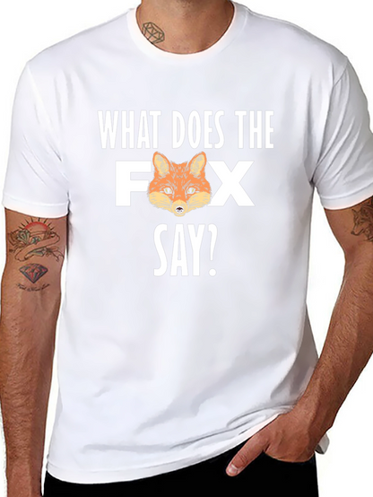 What Does the Fox Say? Mens Black Graphic T-Shirt