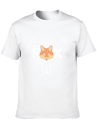 What Does the Fox Say? Mens Black Graphic T-Shirt