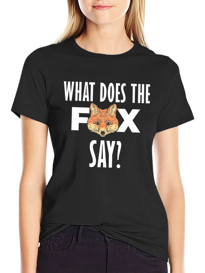 What Does the Fox Say? Mens Black Graphic T-Shirt