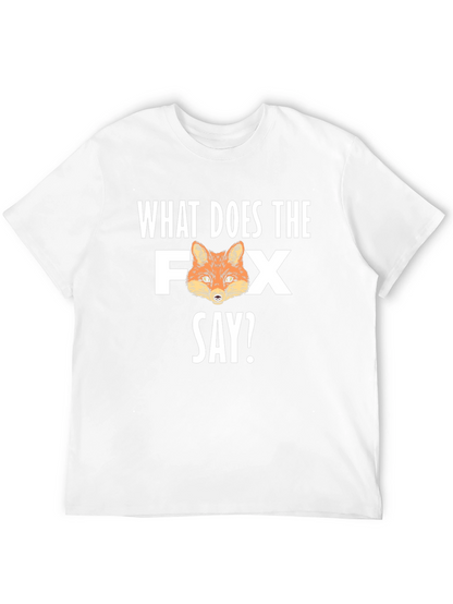 What Does the Fox Say? Mens Black Graphic T-Shirt