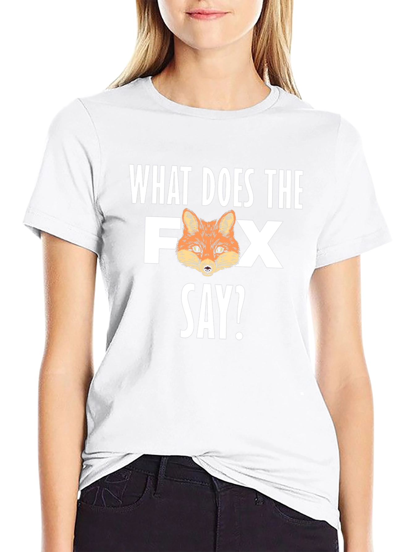 What Does the Fox Say? Mens Black Graphic T-Shirt