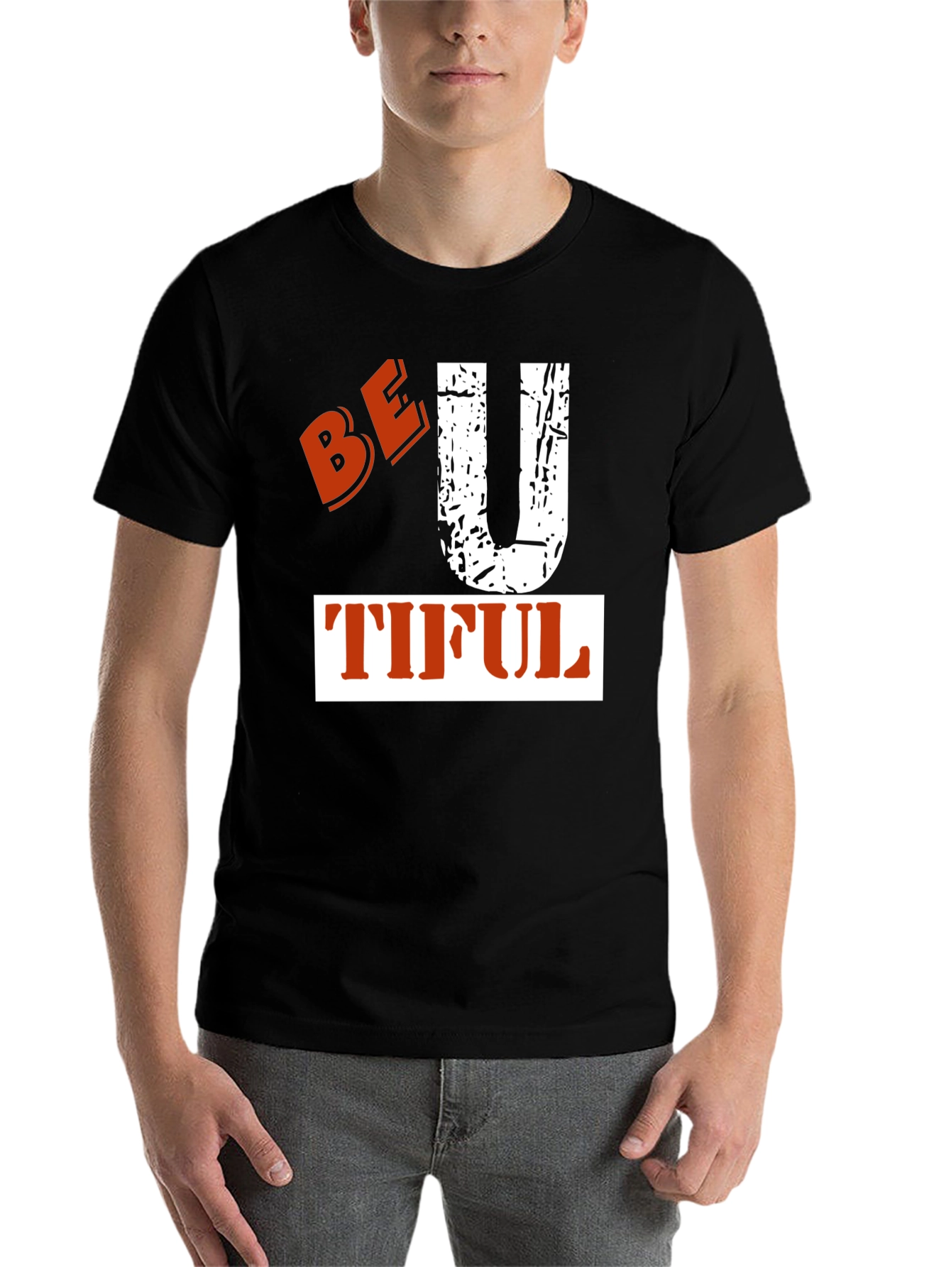 Be-U-Tiful Graphic Tee - Black Cotton T-Shirt