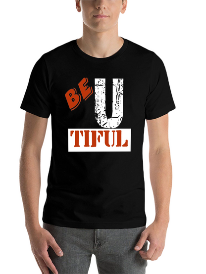 Be-U-Tiful Graphic Tee - Black Cotton T-Shirt