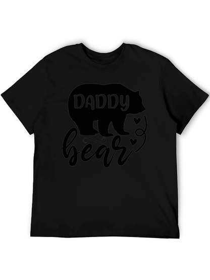 Daddy Bear Black T-Shirt - Fathers Day Gift Idea