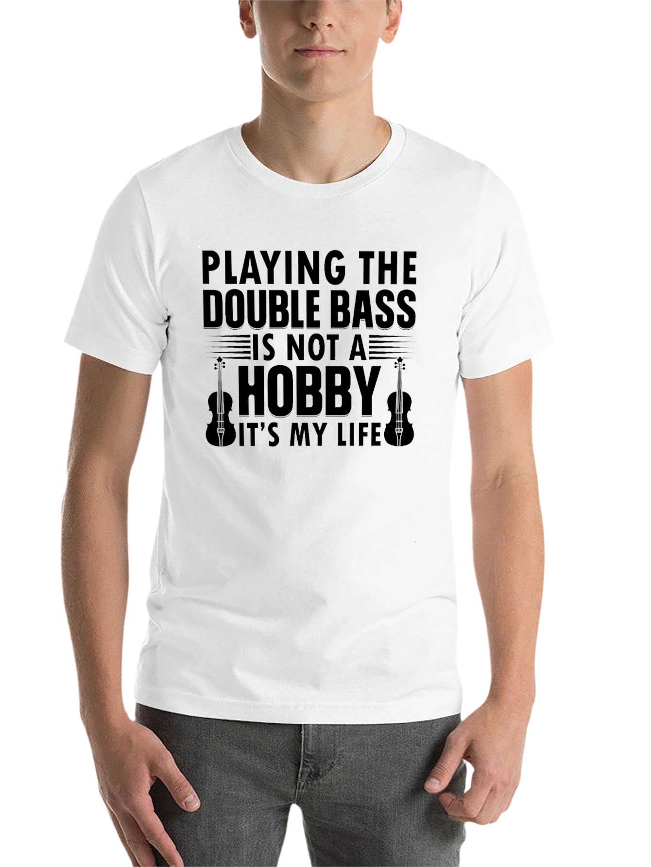 Double Bass is My Life T-Shirt - Musician Tee