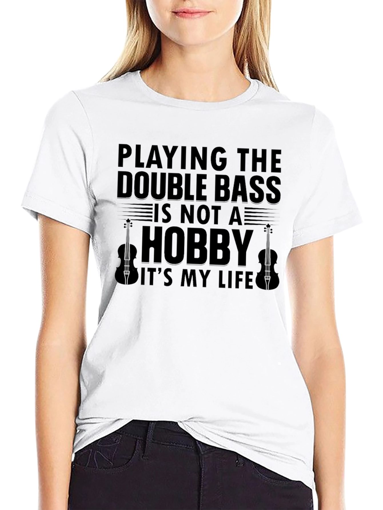 Double Bass is My Life T-Shirt - Musician Tee