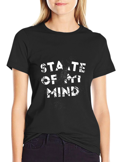 State of Mind Graphic Print Black T-Shirt