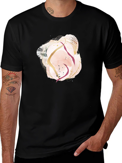 Abstract Art Graphic Tee - Black