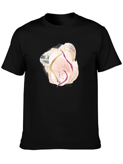 Abstract Art Graphic Tee - Black