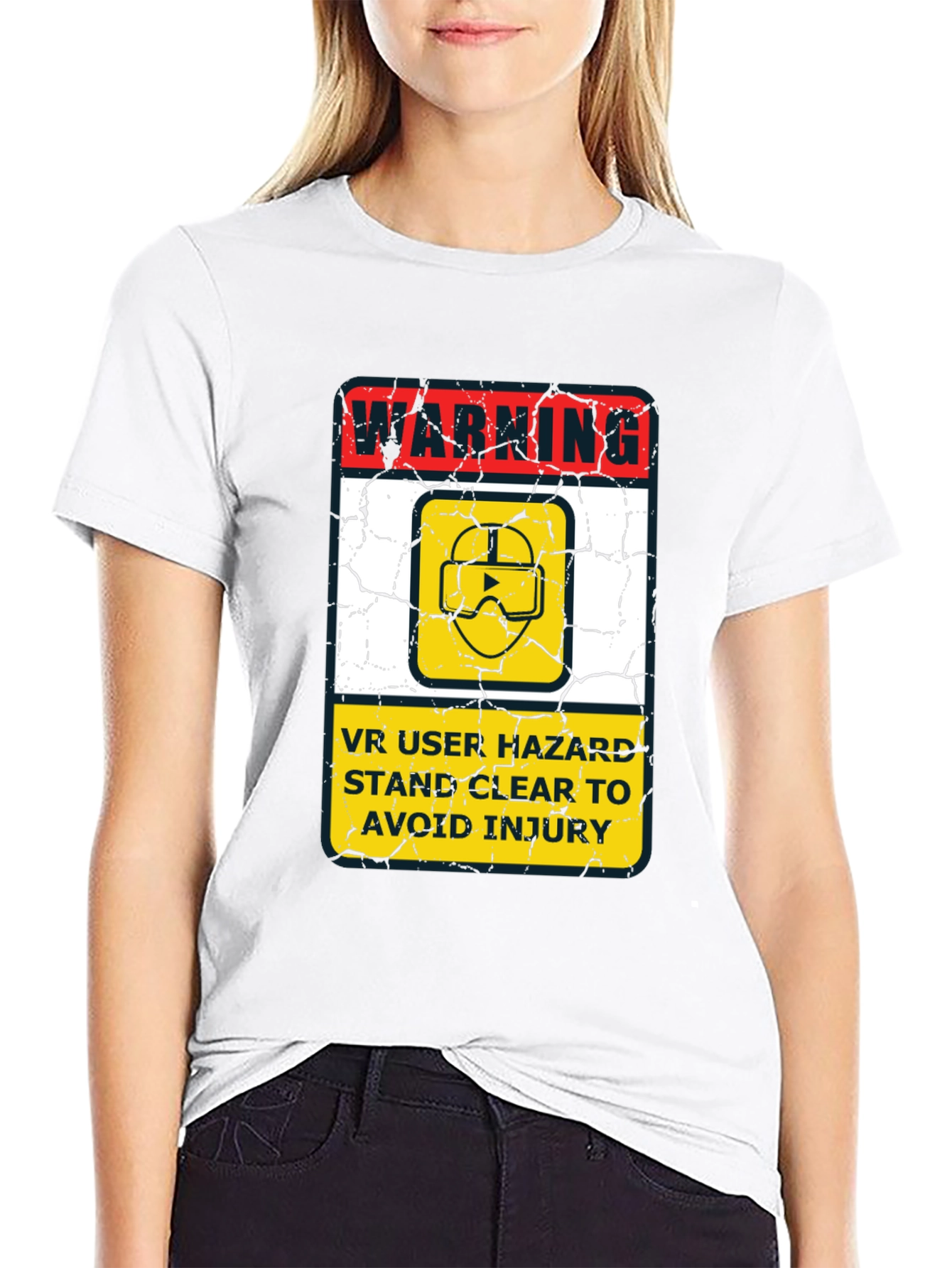 VR Hazard Warning Graphic Tee