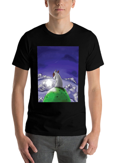 Dog Stargazing Tee - Bull Terrier Graphic Print
