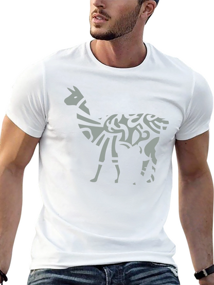 Tribal Llama Graphic Tee - Unique Mens T-Shirt