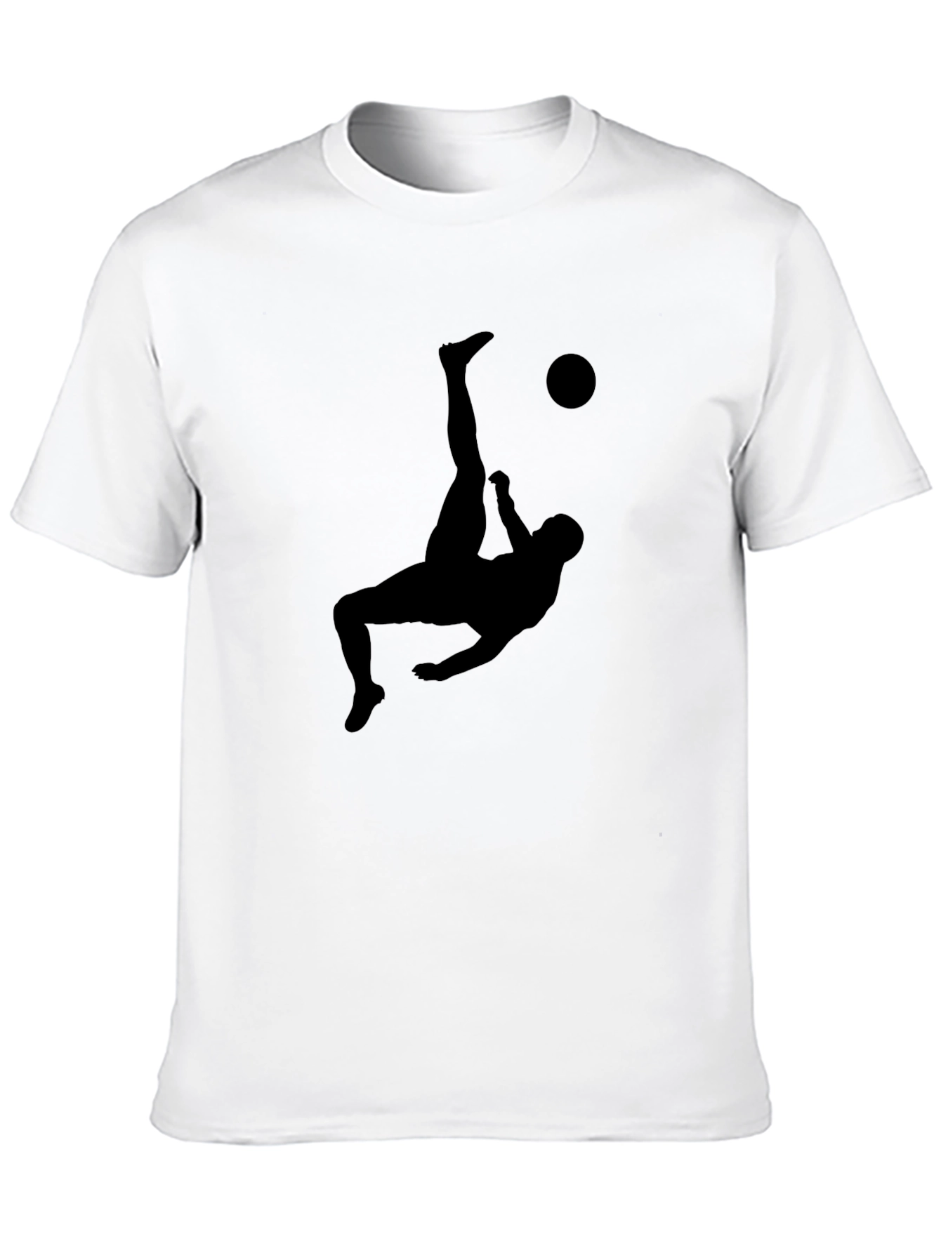 Black Soccer Kick Silhouette Graphic Tee