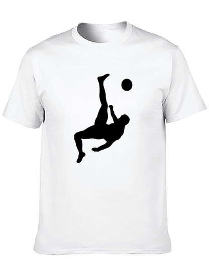 Black Soccer Kick Silhouette Graphic Tee