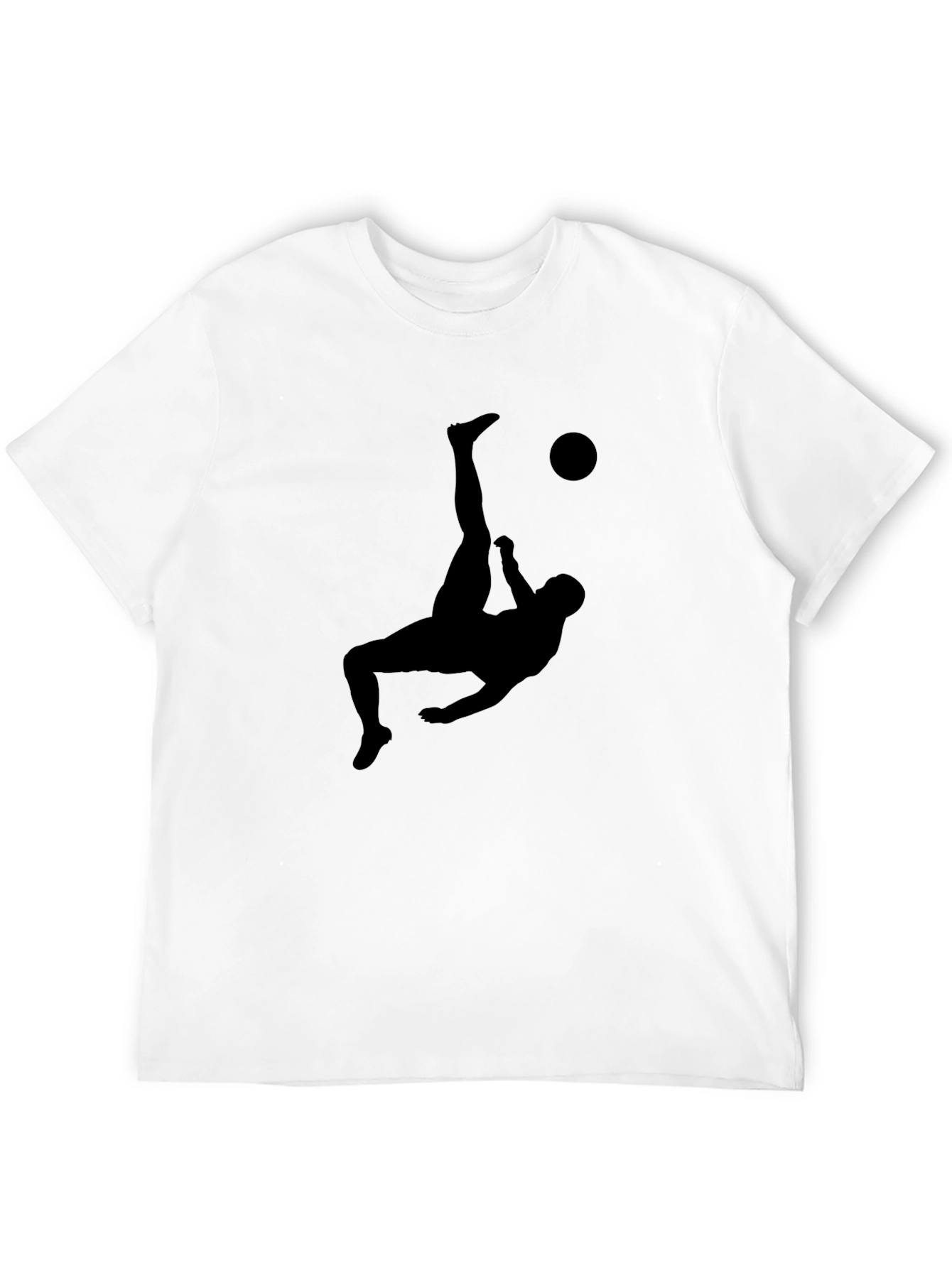 Black Soccer Kick Silhouette Graphic Tee