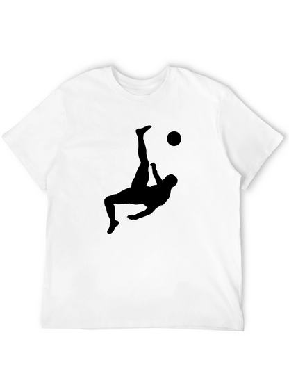 Black Soccer Kick Silhouette Graphic Tee